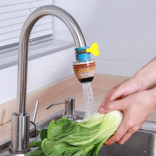 5-layers Purifier Tap Filter Water Saving Kitchen Faucet Bubbler Activated Carbon Filtration Shower Head Nozzle Cleaning Filters - WMV LLC